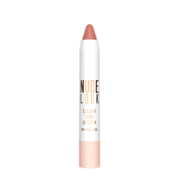 Creamy Shine Lipstick - Nude Look Kremowa pomadka do ust w kredce - Golden Rose - #d4746c