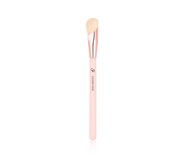 Angled Concealer&Highlighter Brush - Skośny pędzel do korektora i rozświetlacza do twarzy - Golden Rose